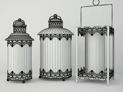 Metal Candleholders 3D model