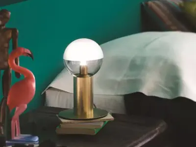 Globe Table Lamp 3D Model  Low-poly 3D model