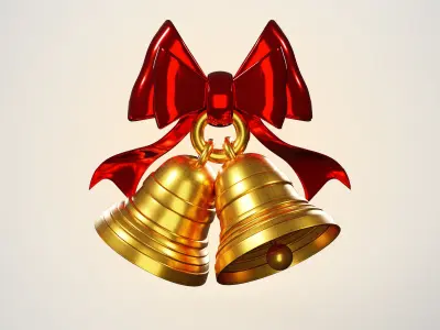 Christmas Bows Bells 3D model