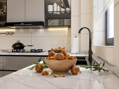 Kitchen Modern interior  0048 3D model