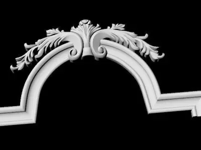 Central decor ornament for furniture 3D model 978