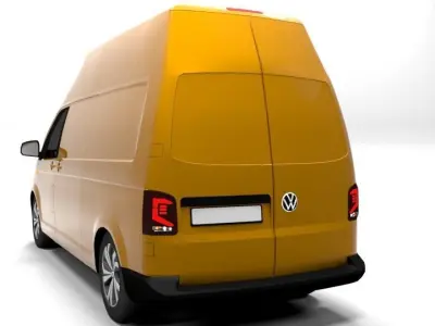 VW T6 TRANSPORTER HIGH Low-poly 3D model