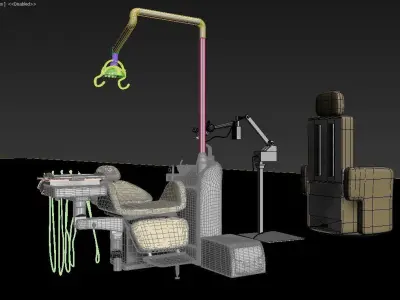 chairs and equipment used in dentistry in japan 3D print model
