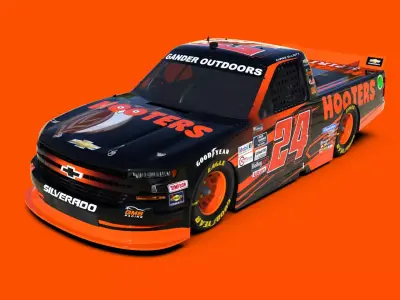 Chevrolet Silverado CWS NASCAR TRUCK 2020-2023 Low-poly 3D model