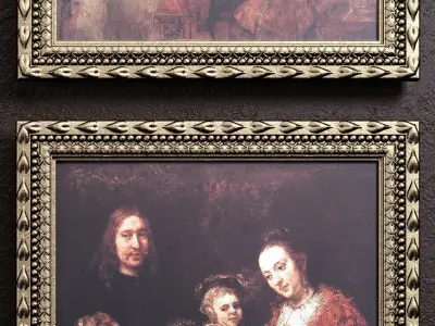 Frames 2 painting adam and eve in woods 3D model