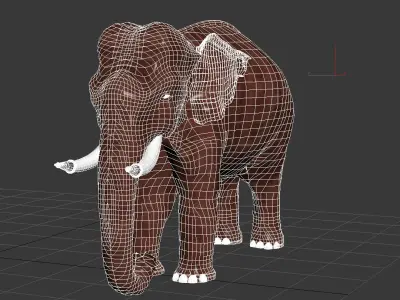 elephant sculpture 3D model