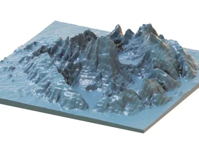 Mountain 3D Printing  Model for Free Free 3D print model