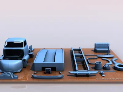 CHEVY 3100 TOW TRUCK 1949 3D print model