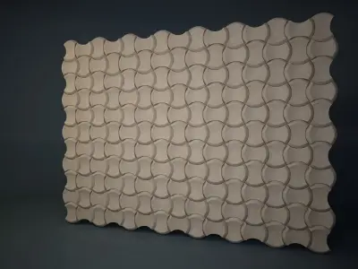 02 3DECOR PATTERN WALL Low-poly 3D model