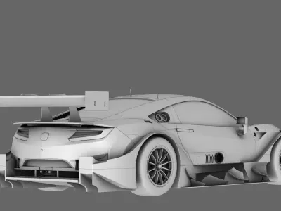 Honda NSX-GT GT500 2014 2016 Low-poly 3D model