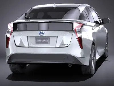 Toyota Prius 2018 VRAY 3D model