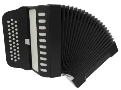 Accordian Low-poly 3D model