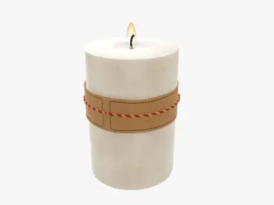 Candle Christmas DIY 02 3D model
