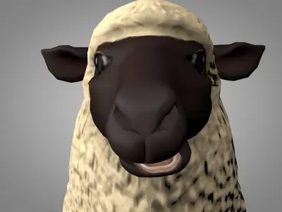 Sheep or Ram Low-poly 3D model