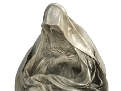 Statue 012 Low-poly 3D model
