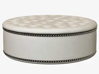 George Smith Round Buttoned Pouffe 3D model