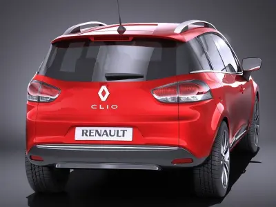 Renault Clio Estate 2015 VRAY 3D model