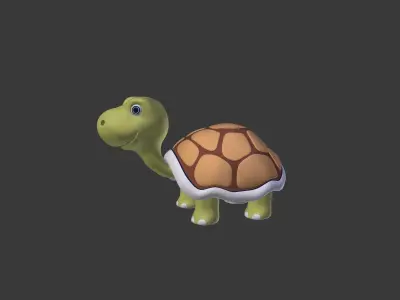 Cartoon Turtle Low-poly 3D model