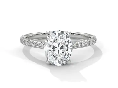 solitaire wedding ring with detail images and 360 render videos 3D print model