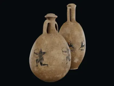 Amphoras Low-poly 3D model