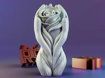 Flower Body Candle 3D print model