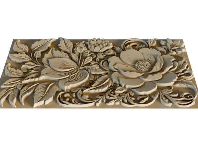 mural decor set wall panel 17 3D model