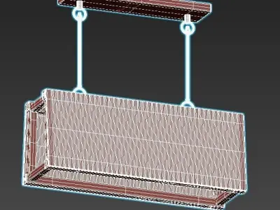 hagar gold pendant light with clear glass shades 3D model