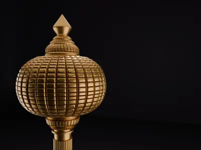 Royal Ornate War Mace  High-Detail 3D Model Low-poly 3D model