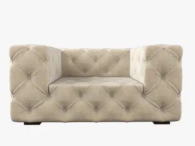 Restoration Hardware  Soho Upholstered Chair Low-poly 3D model