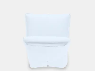 BERGMUND Chair with long cover 2 Low-poly 3D model