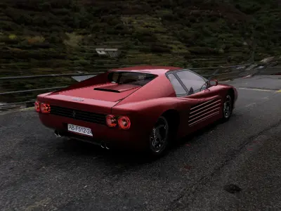 Ferrari 512 Low-poly 3D model