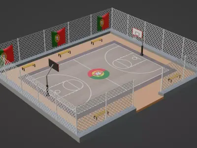 Basketball Stadium - Portugal Low-poly 3D model