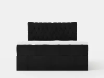 Boxy Box Bed 160x200 Cm Svart Low-poly 3D model