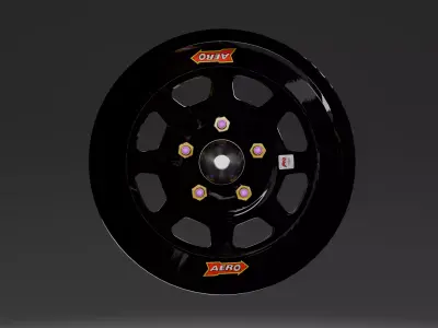 Aero Race Wheels Series 50 Rim Low-poly 3D model