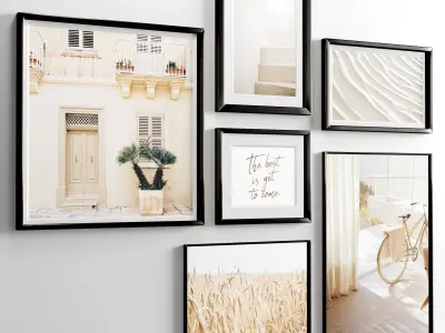 Minimal Photo Frame Set - 11 Low-poly 3D model