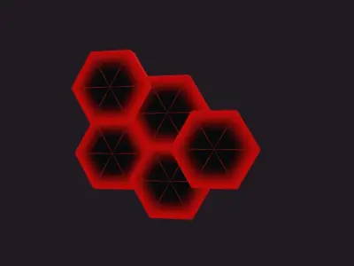 beehive hexagon lamp wall lamp decoration gaming room fire style Low-poly 3D model