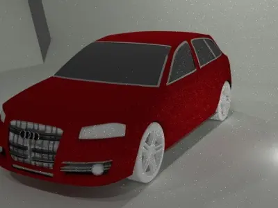 3d Audi a3 lowpoly car 3D model