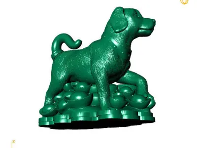 the dog chinese zodiac figurine 3D print model