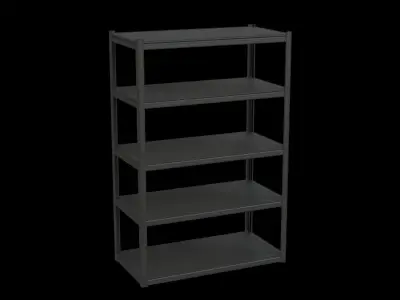 5 Shelf Storage Rack Low-poly 3D model