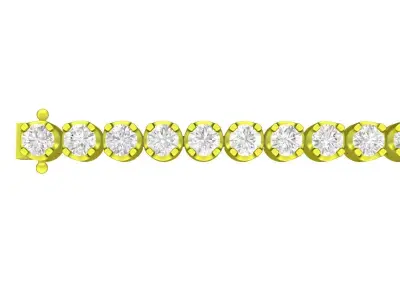A7955 Luxury Diamond Tennis Bracelet with Lock 3D Model 3D print model
