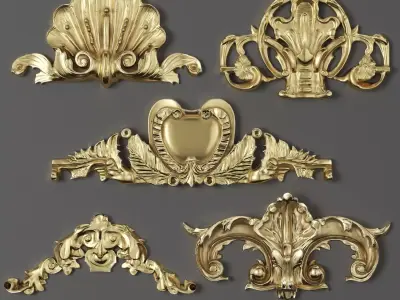 Trim Ornament 19 Low-poly 3D model