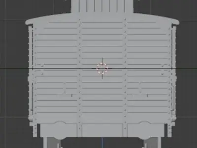 H0 1-87 scale G 02 freight car with brake cabin 3D print model