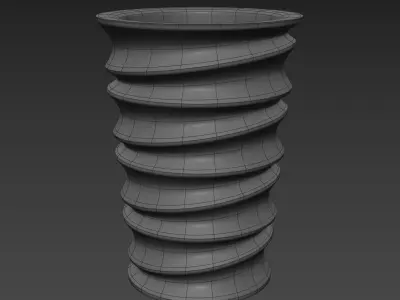 Swizzle Planter 3D model