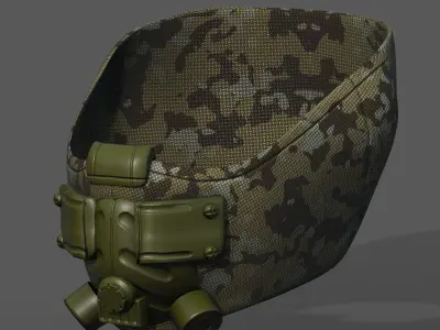 Gas mask respirator scifi futuristic 3d  Low-poly 3D model