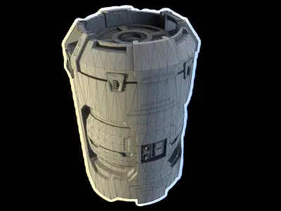 Energy Cell Free low-poly 3D model