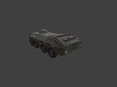 Stalker BRT 70 with cannon 3D model