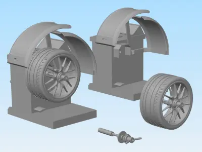 Wheel Balancer 3d printable in various scales 3D print model