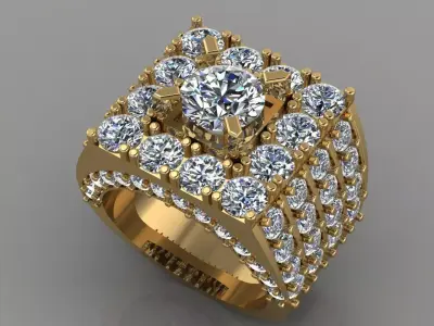 Man Wedding Ring BB 41 3D print model