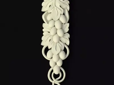 Central decor ornament for furniture 3D model 420