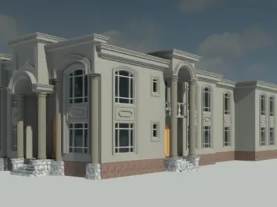Classic villa 3D model purchase